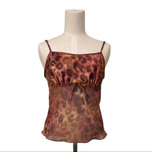 Gilligan & O’Malley Cheetah Print Chemise Tank Top